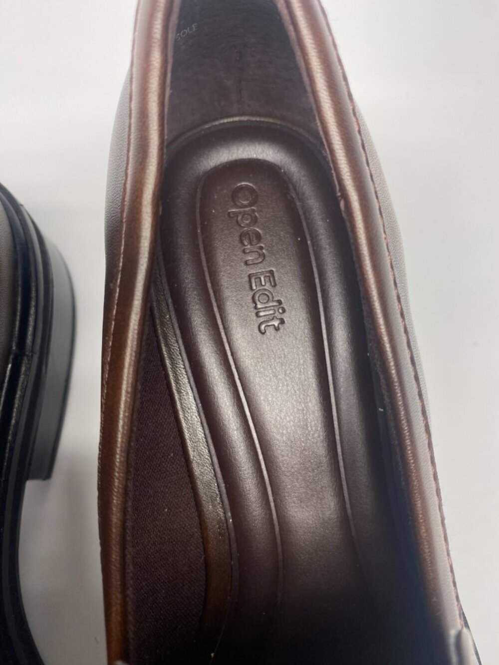 Open Edit Womens Collier Brown Chocolate Penny Loafer Sz 9.5 - Picture 3 of 10